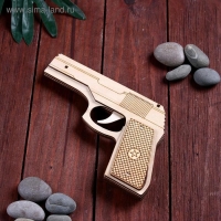 Сувенир деревянный пистолет резинкострел, стреляет резинками Сувенир деревянный пистолет резинкострел, стреляет резинками