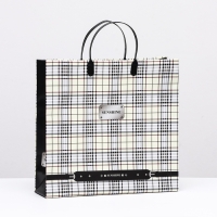 Пакет "Серый в клетку", мягкий пластик, 29 x 30 см, 100 мкм Пакет "Серый в клетку", мягкий пластик, 29 x 30 см, 100 мкм