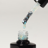 Гель лак для ногтей, &laquo;MILK GLITTER&raquo;, 3-х фазный, 8мл, LED/UV, цвет прозрачный (08)