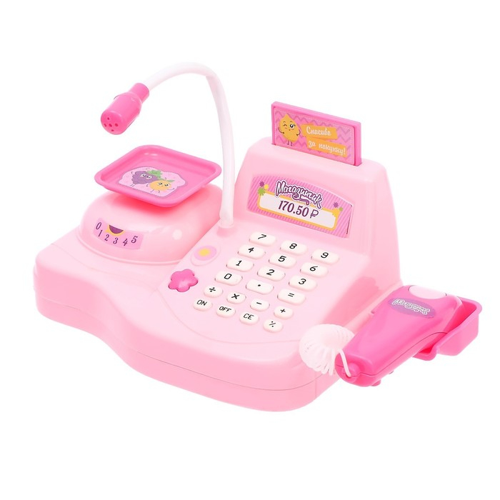 Игровой набор касса &laquo;Магазинчик&raquo;, с аксессуарами, свет, звук, цвета МИКС