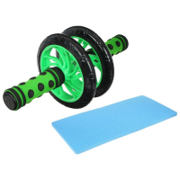 Ролик для пресса ONLYTOP, 2 колеса, с ковриком, цвета МИКС Ролик для пресса ONLYTOP, 2 колеса, с ковриком, цвета МИКС