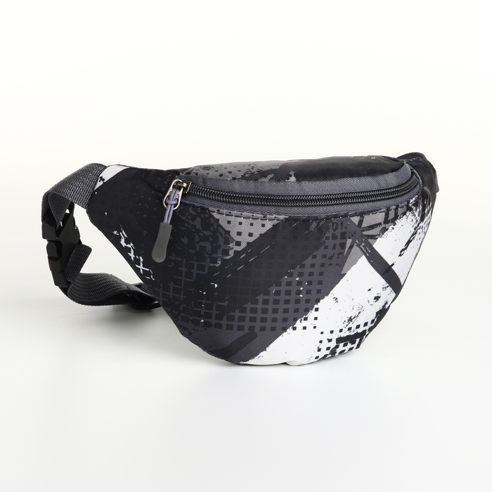 Сумка поясная детская на молнии, цвет чёрный Сумка поясная детская на молнии, цвет чёрный