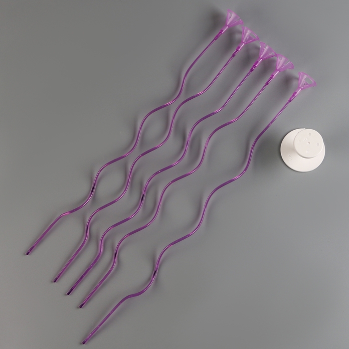 Набор &laquo;ВОЛНА&raquo;, палочка+держатель+подставка, набор 5 шт., фиолетовый