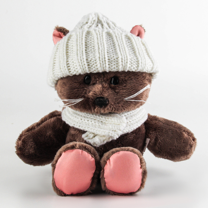 Новогодняя мягкая игрушка Снежинка Marta, кошечка, на новый год , 25 см.