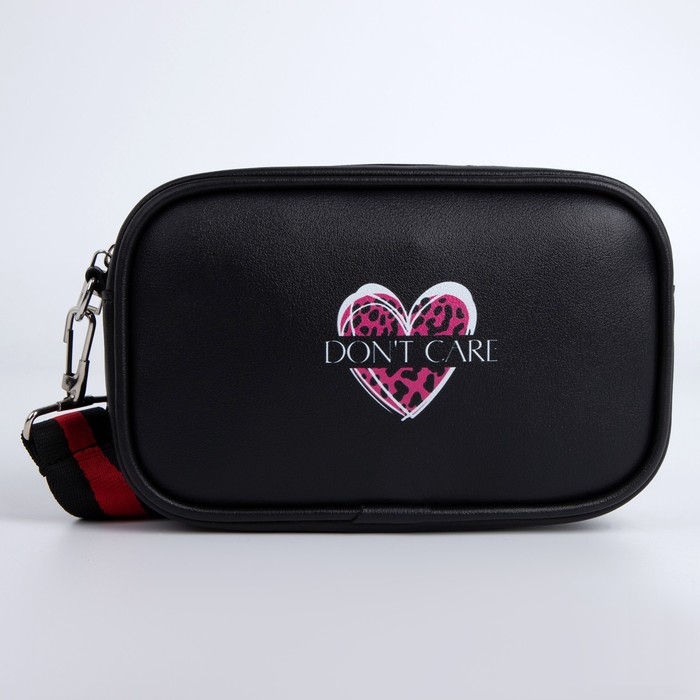 Сумка детская для девочки Don't care, искусственная кожа, на ремешке, черная, 18х11х6 см Сумка детская для девочки Don't care, искусственная кожа, на ремешке, черная, 18х11х6 см