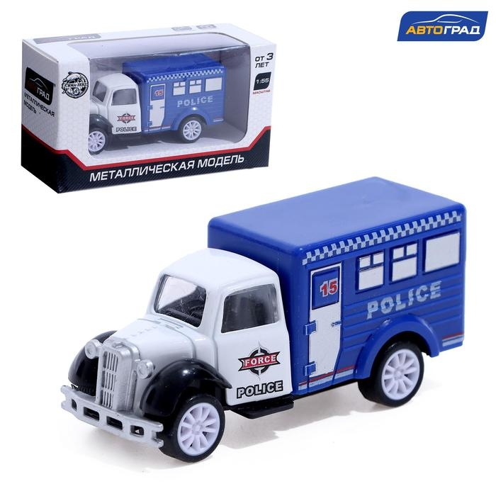 Грузовик металлический &laquo;Полиция&raquo;, инерция, МИКС