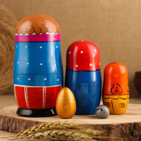 Матрёшка &laquo;Курочка Ряба&raquo;, сюжетная, 5 кукольная, 13,5 - 15 см., микс