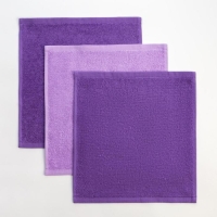 Набор махровых полотенец &laquo;Любимой мамочке&raquo; 30х30 см - 3 шт, 100% хлопок 340 гр/м2