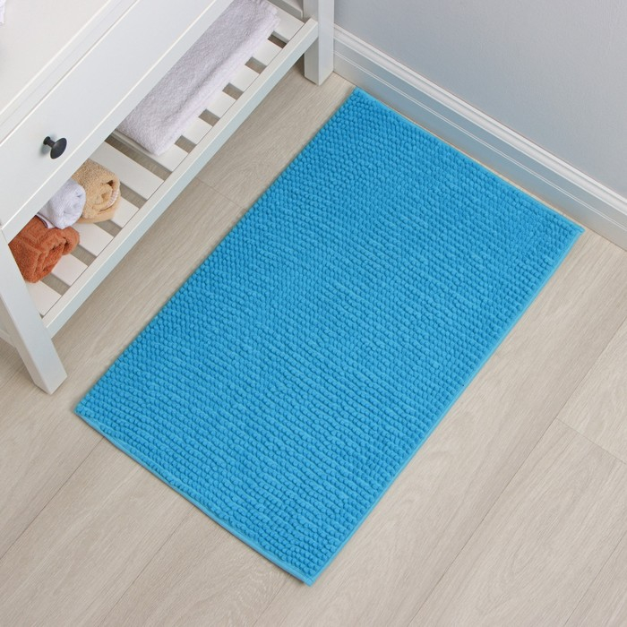 Коврик для дома Доляна «Букли», 50×80 см, цвет голубой Коврик для дома Доляна «Букли», 50×80 см, цвет голубой
