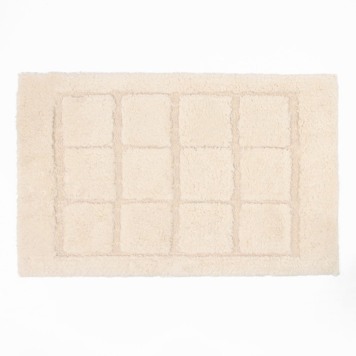 Коврик для ванной Этель Bricks 50х80 см цв. молочный, 70%хл, 30% п/э,1600 г/м2