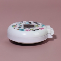 Расчёска массажная, складная, с зеркалом, d = 6,5 см, рисунок МИКС