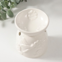 Аромалампа керамика "Стрекоза на цветке" белая 7,2х7,2х8,3 см Аромалампа керамика "Стрекоза на цветке" белая 7,2х7,2х8,3 см