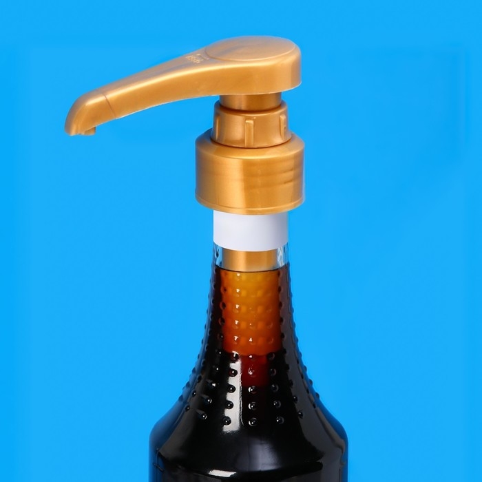 Помпа - дозатор для сиропа, золотая, 5мл
