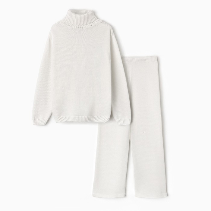 Костюм вязаный детский (Свитер и брюки) MINAKU, цвет молочный, рост 98 см Костюм вязаный детский (Свитер и брюки) MINAKU, цвет молочный, рост 98 см