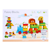 Конструктор &laquo;Поезд с зверюшками&raquo;, 50 деталей