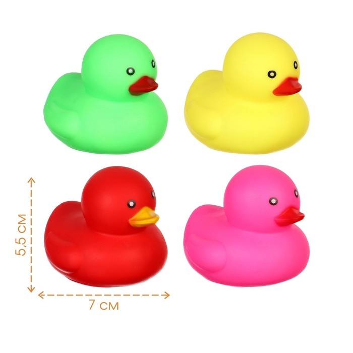 Игрушки для собак. Резиновая фигурка с пищалкой «Уточка», 7 см, МИКС Игрушки для собак. Резиновая фигурка с пищалкой «Уточка», 7 см, МИКС