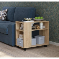 Стол журнальный Бруно на колесиках, 700х350х600, Дуб сонома Стол журнальный Бруно на колесиках, 700х350х600, Дуб сонома