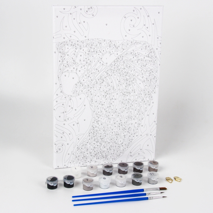 Картина по номерам на холсте с подрамником на новый год «Змея кобра», 30 х 20 см, символ года 2025, новогодний набор для творчества Картина по номерам на холсте с подрамником на новый год «Змея кобра», 30 х 20 см, символ года 2025, новогодний набор для творчества