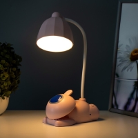 Настольная лампа "Робот" LED 5Вт USB АКБ розовый 11,8х7,8х31 см RISALUX