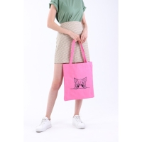 Шопер детский для девочки &laquo;Девочка&raquo;, 35 х 0,5 х 40 см, вышивка, розовый