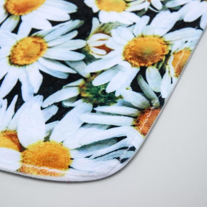 Набор ковриков для ванной и туалета Доляна &laquo;Ромашковое поле&raquo;, 2 шт: 40&times;50, 50&times;80 см