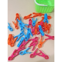 Прищепки бельевые в корзинке Доляна, 7,5 см, 36 шт, цвет МИКС