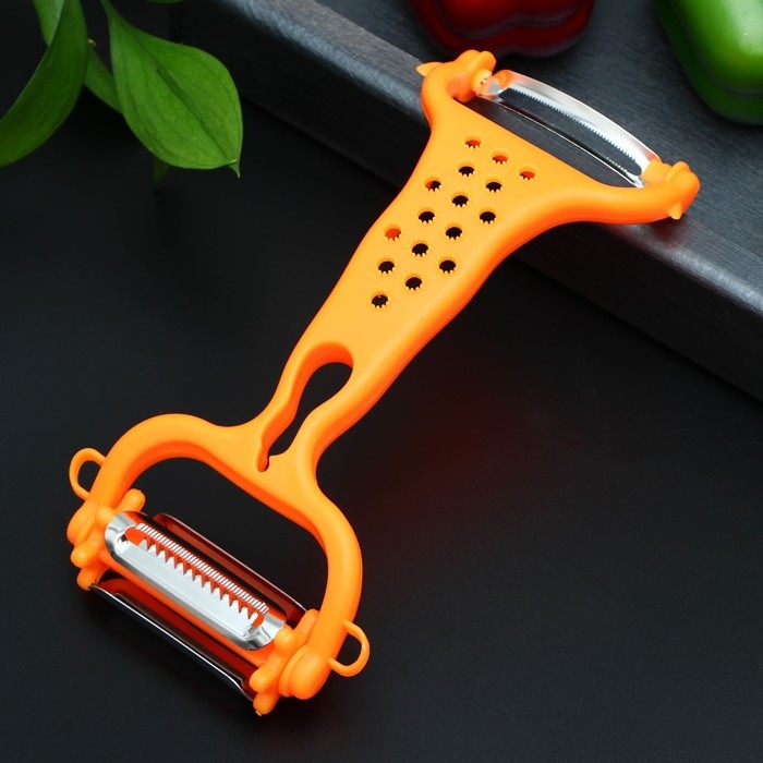 Овощечистка универсальная 6 в 1 Доляна, 20&times;10 см, цвет МИКС