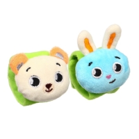 Погремушка - браслетик развивающая &laquo;Зверята&raquo;, набор 2 шт.