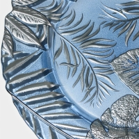 Тарелка стеклянная &laquo;Арабис&raquo;, d=33 см, цвет голубой