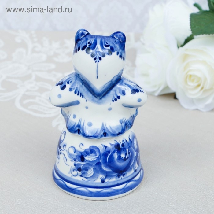 Медовница Медовница "Маша", гжель, фарфор, 15х8 см