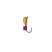 Мормышка Столбик золотой, чёрные полоски + куб хамелеон, вес 0.9 г Мормышка Столбик золотой, чёрные полоски + куб хамелеон, вес 0.9 г