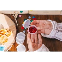 Контейнеры для хранения мелочей, d = 4,5 &times; 2,2 см, 4 шт