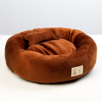 Лежанка с косточкой, 45х35х11 см, коричневая Лежанка с косточкой, 45х35х11 см, коричневая