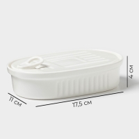 Паштетница Magistro, 17,5×11×4 см, с крышкой, фарфор, белая Паштетница Magistro, 17,5×11×4 см, с крышкой, фарфор, белая