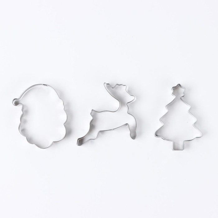 Новый год. Набор форм для печенья &laquo;Волшебство&raquo;, 3 шт