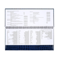 Планинг датированный 2025 года, Attomex. Arkona, 64 листа, твердая обложка бумвинил с поролоном, блок 70 г/м2, синий, 294 х 142мм