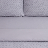 Постельное бельё LoveLife Tufting евро "Квадрат" 200*217см,230*240см,50*70см-2шт, цвет серо-сиреневый,110г