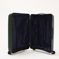 Чемодан большой 100 л (L), отдел на молнии, кодовый замок, 4 колеса, цвет зелёный Чемодан большой 100 л (L), отдел на молнии, кодовый замок, 4 колеса, цвет зелёный