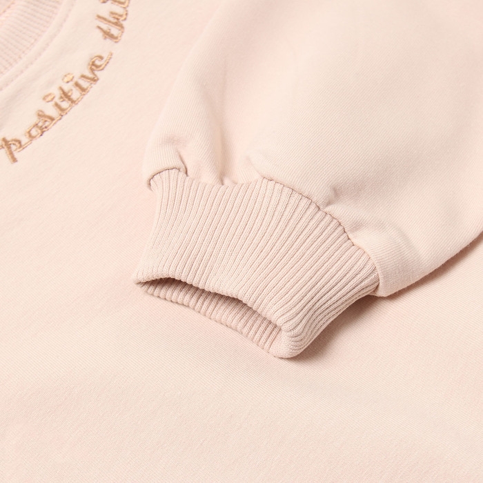 Комплект для девочки (свитшот, брюки), цвет кремовый, рост 104 см