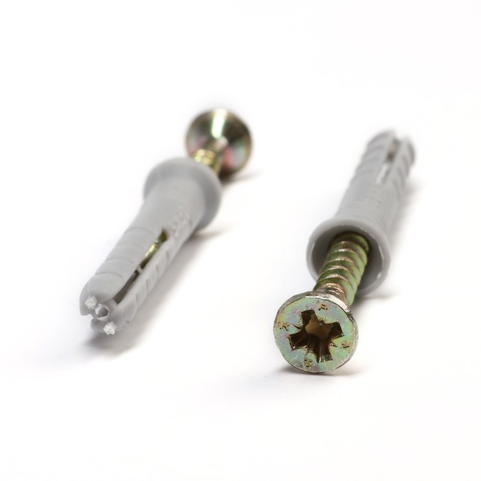 Дюбель-гвоздь "ТУНДРА", распорный, нейлоновый, потайная манжета, 5х30 мм, 100 шт