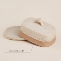 Маслёнка керамическая SL Home &laquo;Виенто&raquo;, 18,5&times;13&times;10,5 см, цвет бежевый