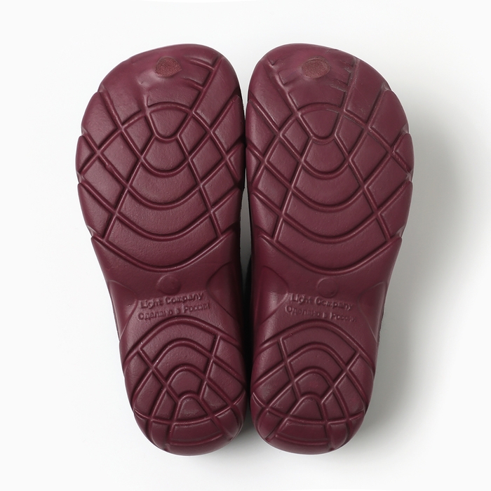 Сабо утепленные, размер 39, цвет бордовый