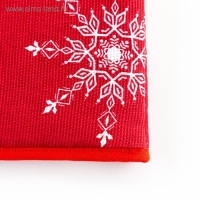 Новый год. Грелка на чайник &laquo;Белые снежинки&raquo; 28х28см, 100% хл., 164г/м2