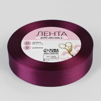 Лента атласная, 20 мм × 23 ± 1 м, цвет баклажановый №252 Лента атласная, 20 мм × 23 ± 1 м, цвет баклажановый №252
