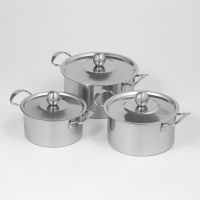 Набор кастрюль из нержавеющей стали «Классик», 3 предмета: 1 л (d=16 см), 1,5 л (d=18 см), 2 л (d=20 см) Набор кастрюль из нержавеющей стали «Классик», 3 предмета: 1 л (d=16 см), 1,5 л (d=18 см), 2 л (d=20 см)