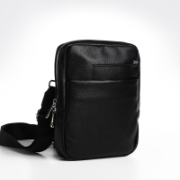 Сумка мужская через плечо TEXTURA, искусственная кожа, цвет чёрный