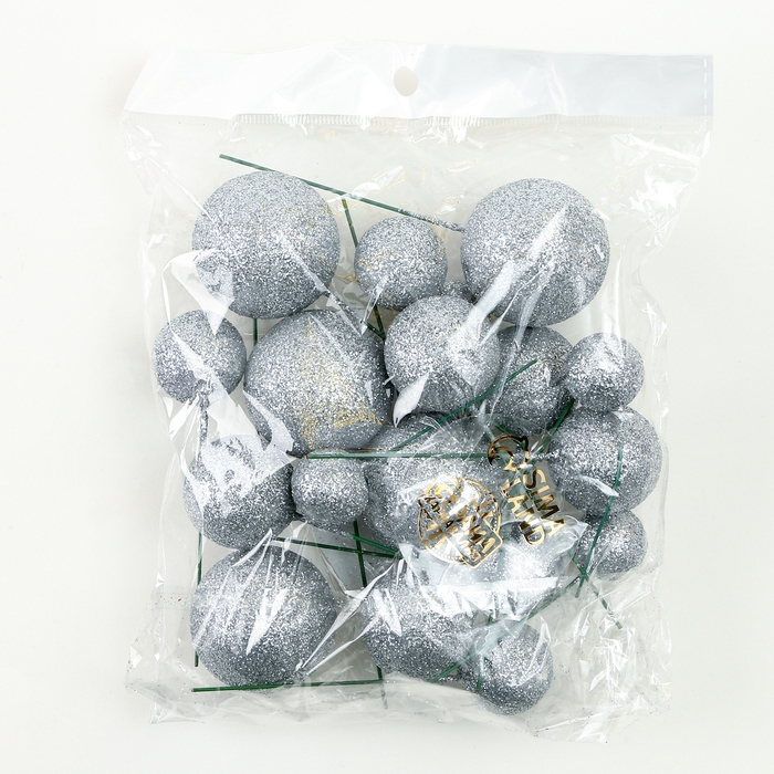 Набор топперов &laquo;Бусины&raquo;, набор 20 шт., цвет серебро