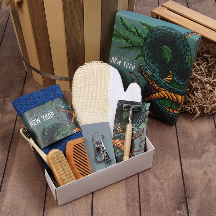 Набор подарочный "Змей" полотенце и акс (7 предм)