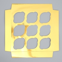 Коробка складная на 9 капкейков с окном «С Новым Годом», 25 х 25 х 10 см, Новый год Коробка складная на 9 капкейков с окном «С Новым Годом», 25 х 25 х 10 см, Новый год