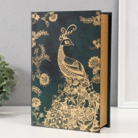 Сейф-книга дерево кожзам "Золотой павлин" тиснение, под металл 27х18х7 см Сейф-книга дерево кожзам "Золотой павлин" тиснение, под металл 27х18х7 см